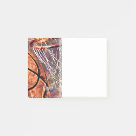 Hennes namn-basketboll post-it block