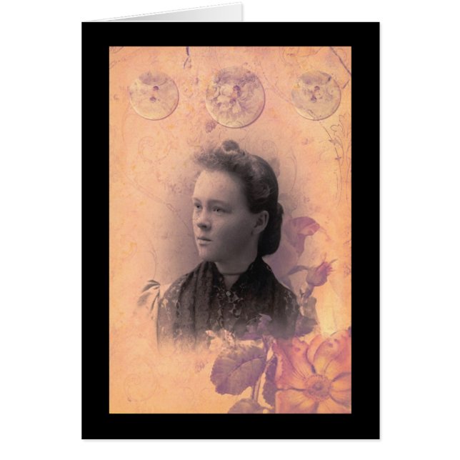 Hennes Namn var Ro Hälsningskort (Framsidan)