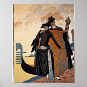 Hennes och hans Mode Illustration, 1921 (pochoir p Poster
