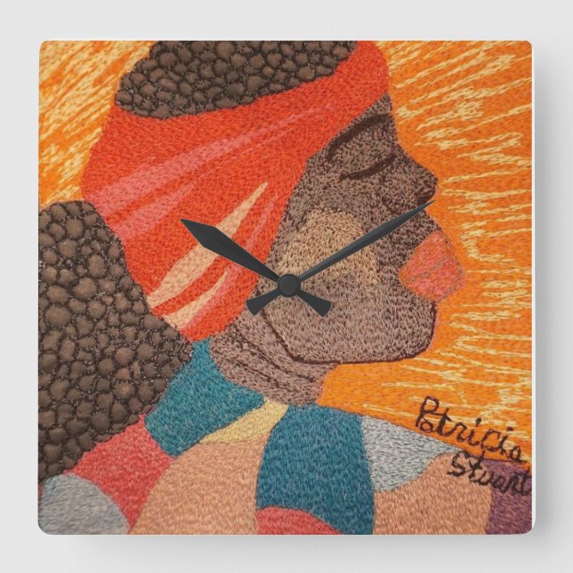 Hennes Ögon tittade på Gud Art Clock Fyrkantig Klocka (Framsida)