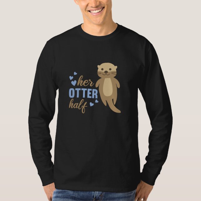 Hennes örtarvråtta Otter Kärlek Heart T Shirt (Framsida)