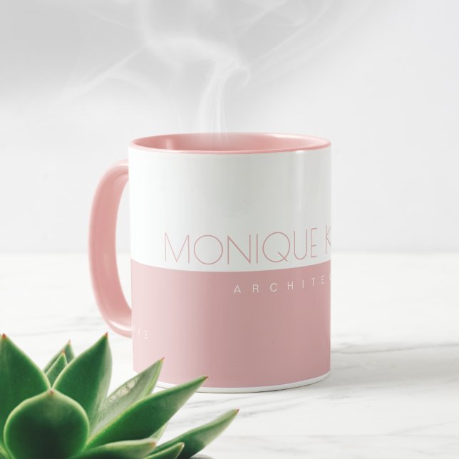Hennes Professionell (arkitekt) halvvit rosa Mugg (Skapare uppladdad)
