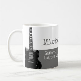 hennes professionell (guitarist) halvvitt grått ha kaffemugg