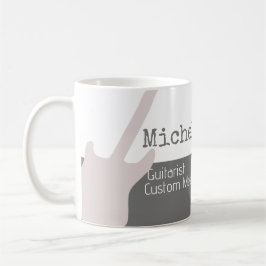 hennes professionell (guitarist) halvvitt grått ha kaffemugg