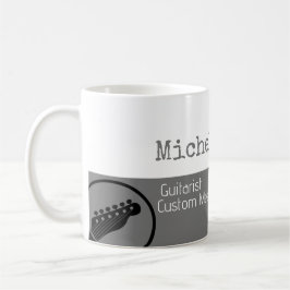 hennes professionell (guitarist) halvvitt grått ha kaffemugg