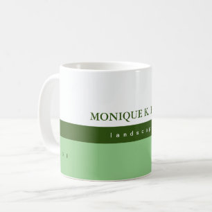 hennes professionell halvvit halv grönt kaffemugg