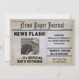 HENNES RETIRING PARTY-INBJUDAN (NEWSPAPER) INBJUDNINGAR