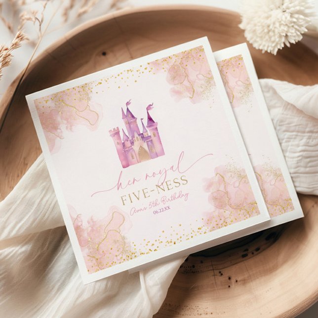 Hennes Royal Fem-Ness Princess femte Födelsedagsfe Pappersservett (Skapare uppladdad)