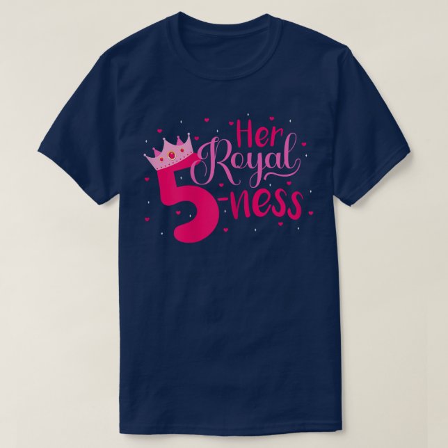 Hennes Royal Femtonde födelsedagsflickornas Roligt T Shirt (Design framsida)