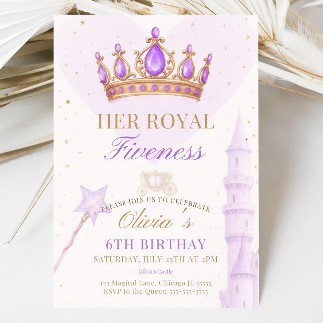 Hennes Royal FiF Princess Birthday Inbjudan Editab (Skapare uppladdad)