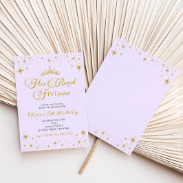 Hennes Royal Guld Princess 5 Birthday Invi Inbjudningar