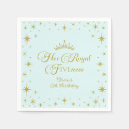 Hennes Royal Guld Princess 5:e födelsedag Pappersservett