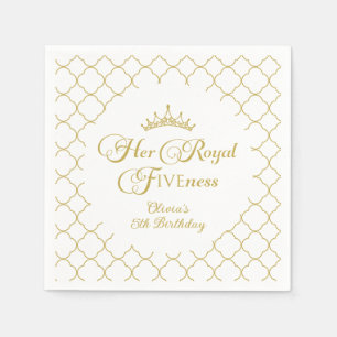 Hennes Royal Guld Princess 5:e födelsedag Pappersservett