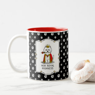 Hennes Royal Highness Queen Westie Hund Två-Tonad Mugg
