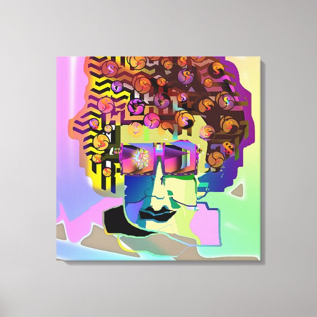 Hennes sinne är på pengar canvastryck (Framsida)