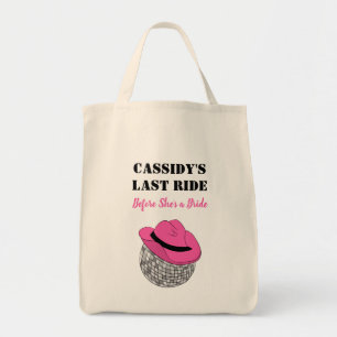 Hennes sista Ride Disco Cowgirl Bachelorette Party Tygkasse