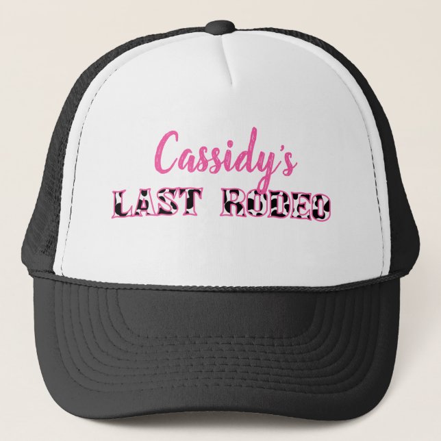 Hennes sista Rodeo Disco Cowgirl Bachelorette Part Keps (Framsida)