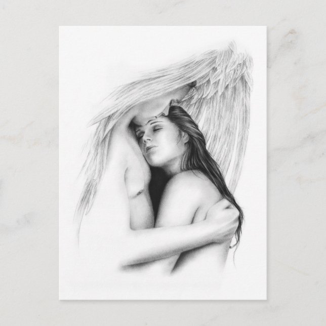Hennes skyddskort Angel Kärlek Vykort (Framsida)