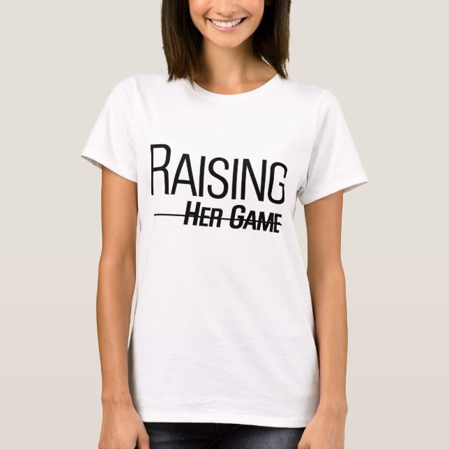 Hennes spel stiger - Vit t-shirt för kvinnor (Framsida)