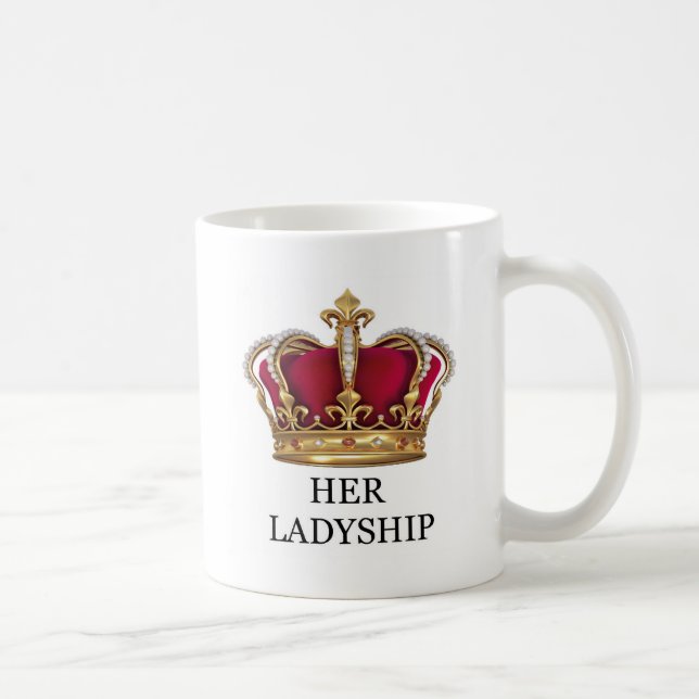 Hennes stipendium tryckte Novelty Mugg (Höger)
