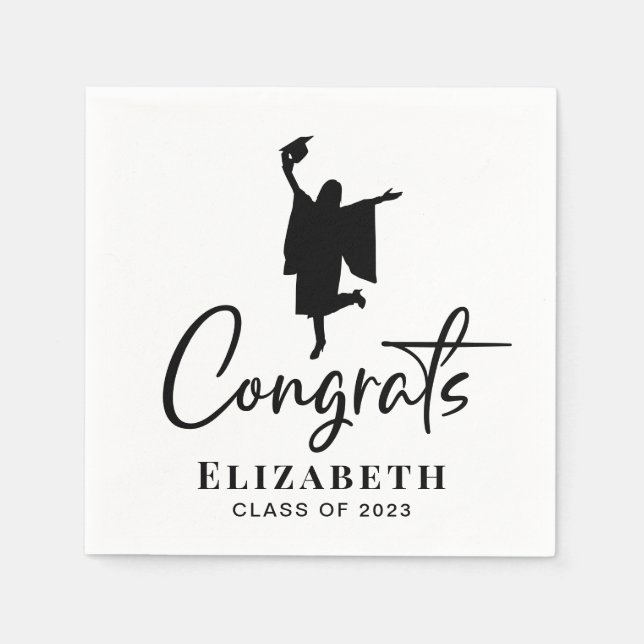 Hennes Studentfest Gratulerar Pappersservett (Framsidan)