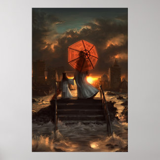 Hennes tystlåtna Silhouette Poster