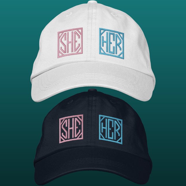 Hennes uttal gender Embroiderade Hat Broderad Keps (Skapare uppladdad)