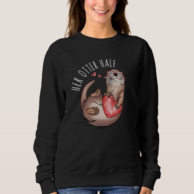 Hennes utterhalva matchande par Hans och hennes va T Shirt (Framsida)