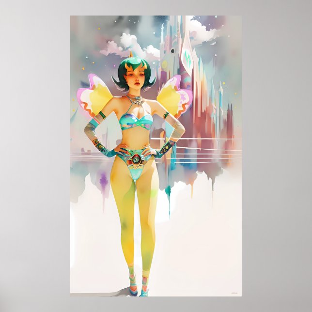 Hennes Vingar växte Vilden Poster (Framsidan)