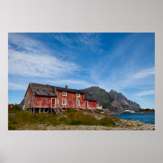 Henningsvæ r - Lofoten - Norge Poster (Framsidan)