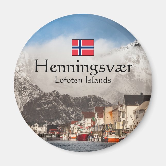 Henningsvaer Lofoten Magnet (Framsidan)
