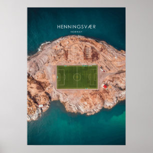 Henningsvaer, Norge Travel Illustration Poster