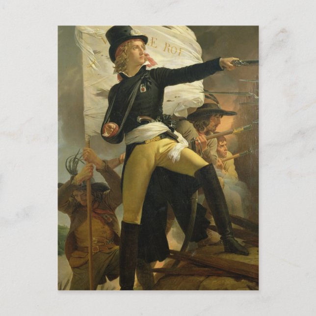 Henri de La Rochejaquelein , ledare för Vykort (Framsida)