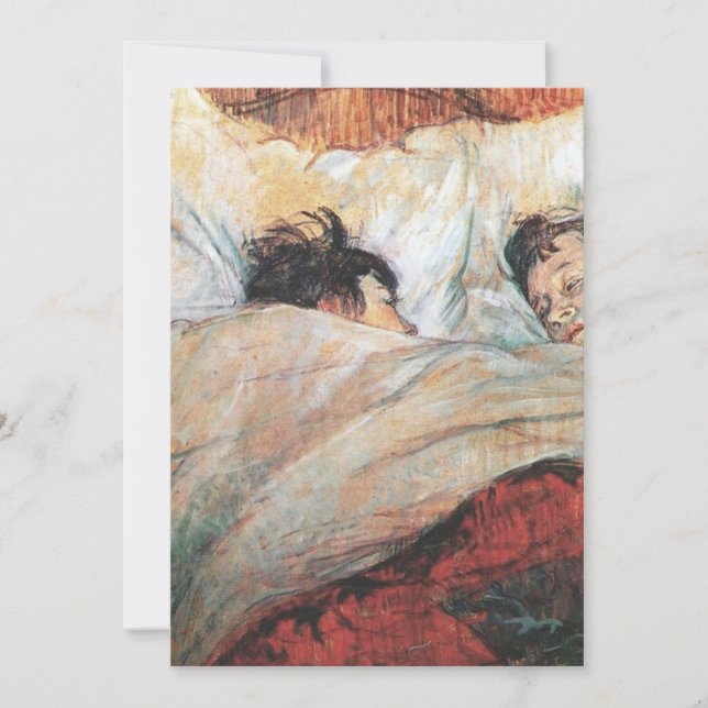 Henri De Toulouse Lautrec Bed Inbjudningar (Framsida)