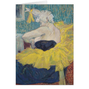 Henri de Toulouse-Lautrec Clownessen Cha-U-Kao Hälsningskort
