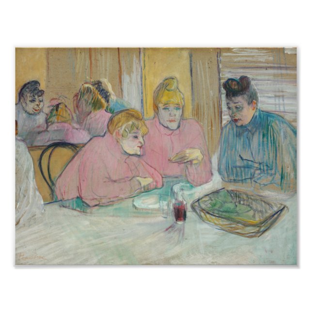 Henri de Toulouse-Lautrec - Dam i Dining Room Fototryck (Framsidan)
