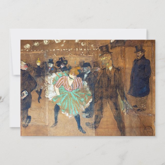 Henri de Toulouse-Lautrec - Dance at Rouge Inbjudningar (Framsida)