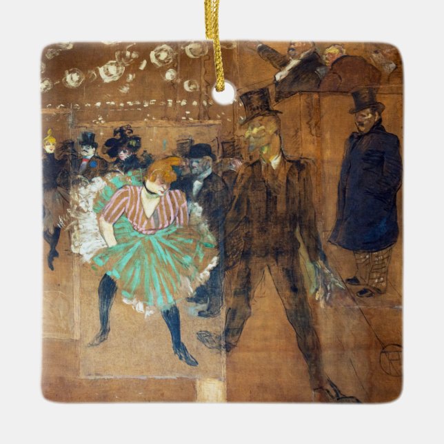 Henri de Toulouse-Lautrec - Dance at Rouge Julgransprydnad Keramik (Framsida)