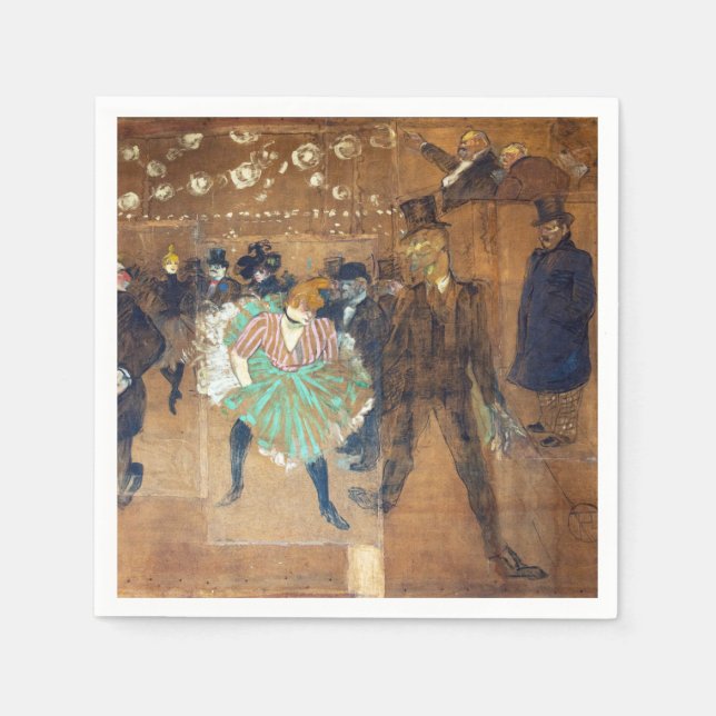 Henri de Toulouse-Lautrec - Dance at Rouge Pappersservett (Framsidan)