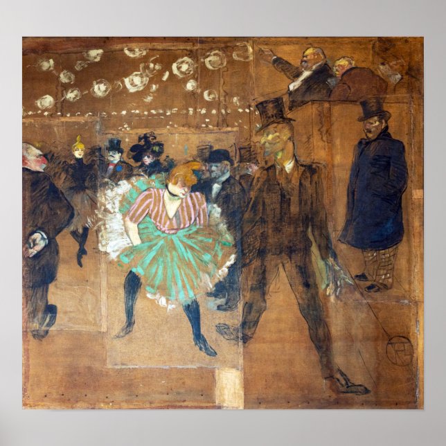 Henri de Toulouse-Lautrec - Dance at Rouge Poster (Framsidan)