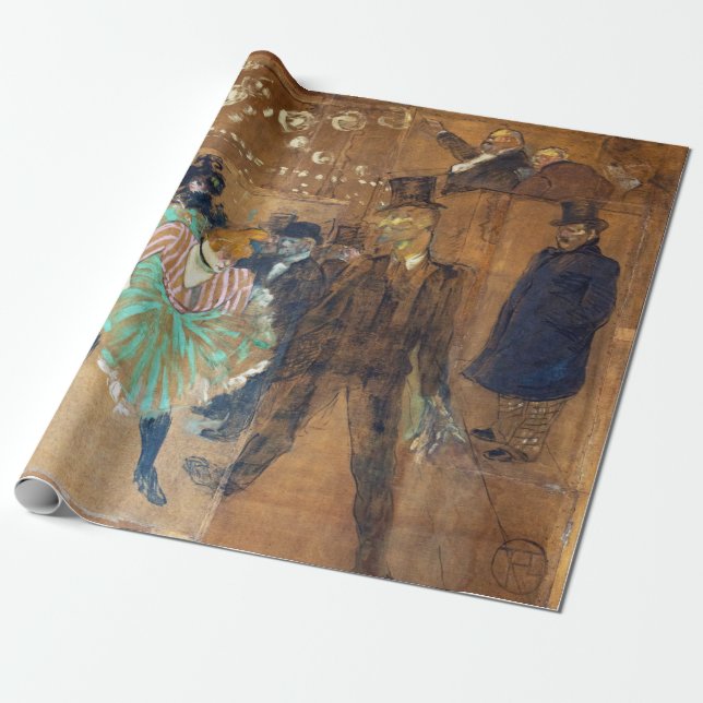 Henri de Toulouse-Lautrec - Dance at Rouge Presentpapper (Utrullad)