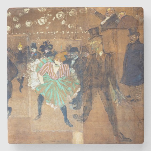 Henri de Toulouse-Lautrec - Dance at Rouge Stenunderlägg (Framsidan)