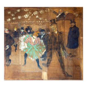 Henri de Toulouse-Lautrec - Dans vid Rouge Fototryck