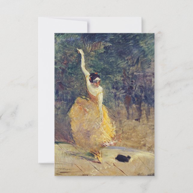 Henri De Toulouse Lautrec - Den spanska dansaren Kort (Framsida)