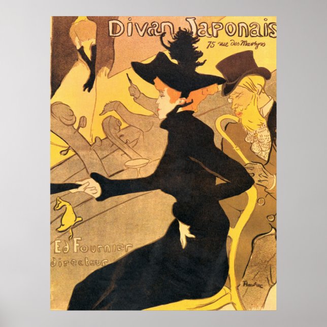 Henri de Toulouse-Lautrec - Divan Japonais Poster (Framsidan)