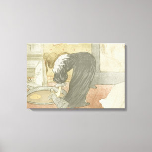 Henri de Toulouse-Lautrec - Elles - Woman at Tub Canvastryck