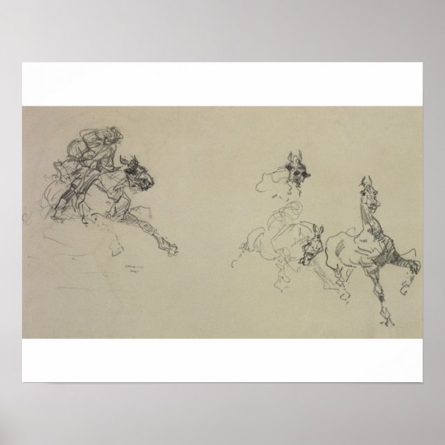 Henri de Toulouse-Lautrec | Etude de Chevaux (ort  Poster (Framsidan)