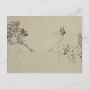 Henri de Toulouse-Lautrec   Etude de Chevaux (ort  Vykort