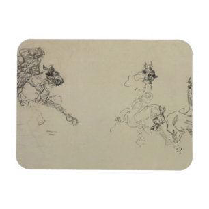 Henri de Toulouse-Lautrec Etude de Chevaux (rect Magnet