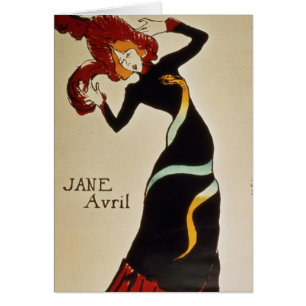 Henri de Toulouse-Lautrec Jane Avril 1899 Hälsningskort